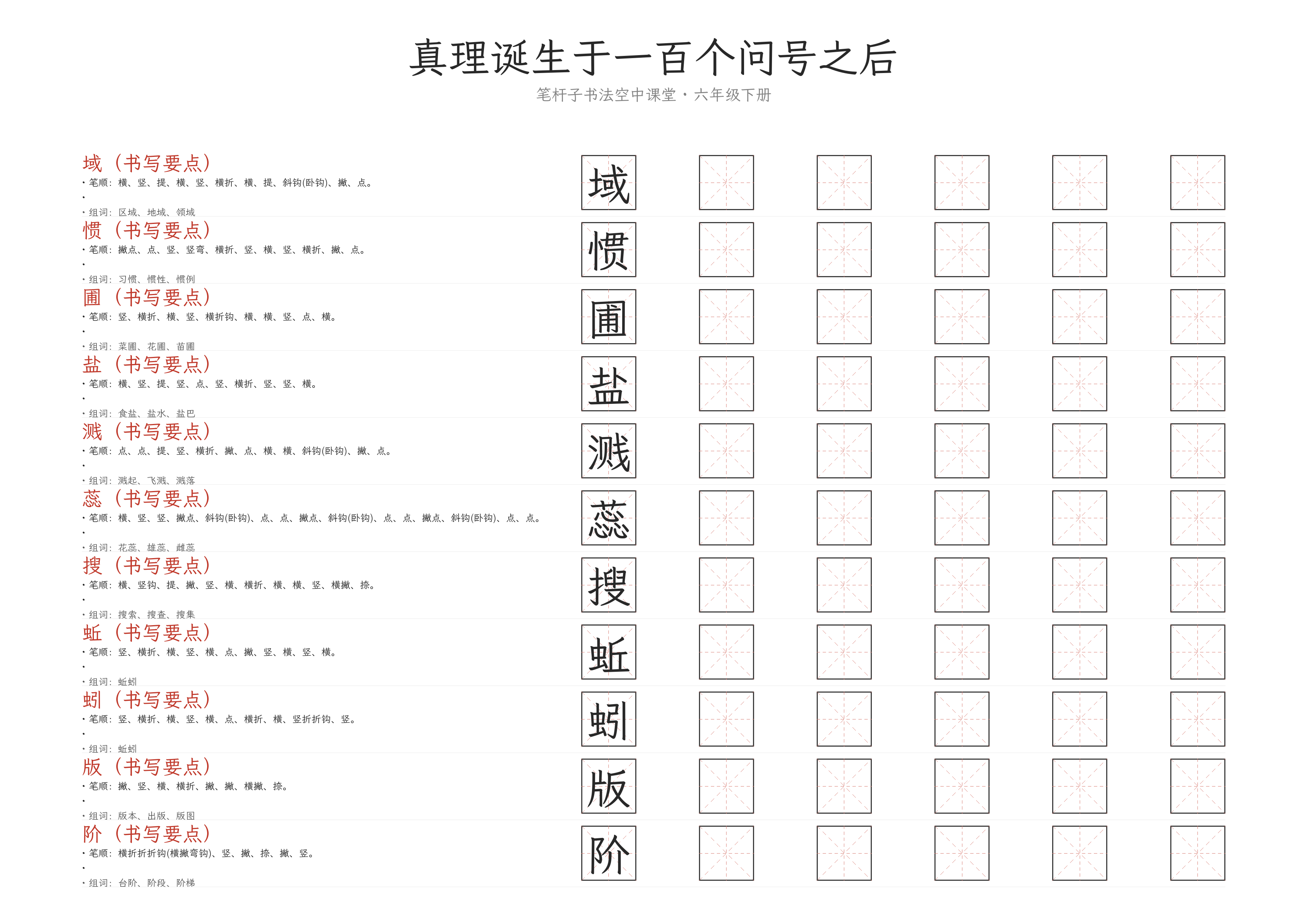 真理诞生于一百个问号之后 练字纸